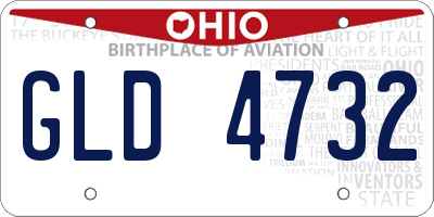 OH license plate GLD4732