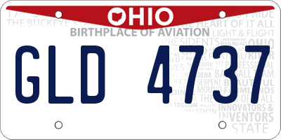 OH license plate GLD4737