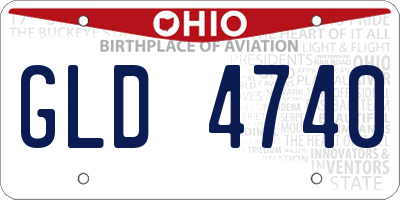 OH license plate GLD4740