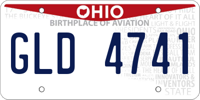 OH license plate GLD4741