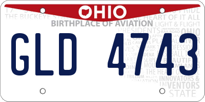 OH license plate GLD4743