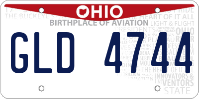 OH license plate GLD4744