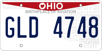 OH license plate GLD4748