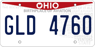 OH license plate GLD4760