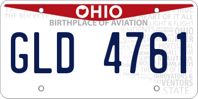 OH license plate GLD4761