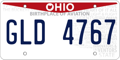 OH license plate GLD4767