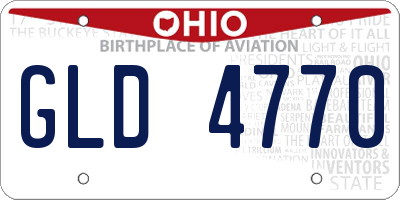 OH license plate GLD4770