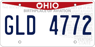 OH license plate GLD4772