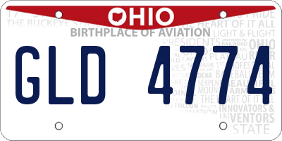 OH license plate GLD4774