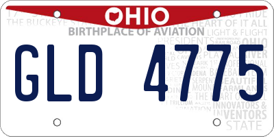 OH license plate GLD4775