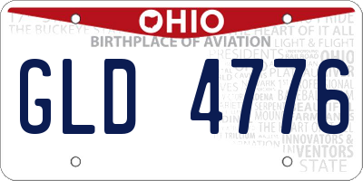 OH license plate GLD4776