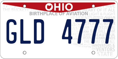 OH license plate GLD4777