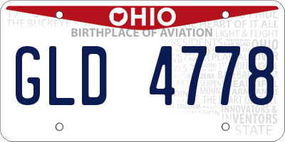 OH license plate GLD4778