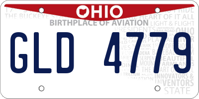 OH license plate GLD4779