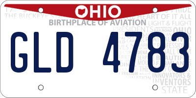 OH license plate GLD4783