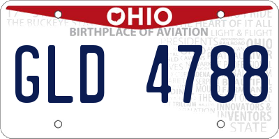 OH license plate GLD4788