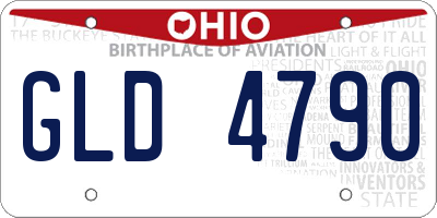 OH license plate GLD4790