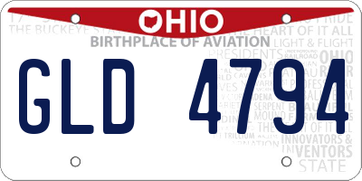 OH license plate GLD4794