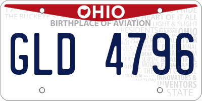 OH license plate GLD4796
