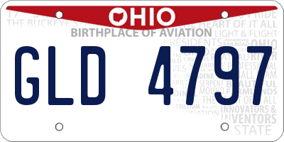 OH license plate GLD4797
