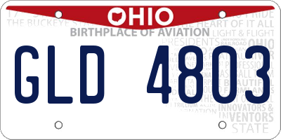 OH license plate GLD4803