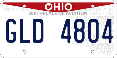 OH license plate GLD4804
