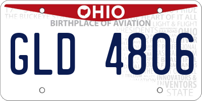 OH license plate GLD4806