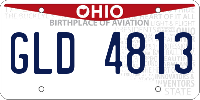 OH license plate GLD4813