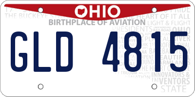OH license plate GLD4815