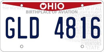 OH license plate GLD4816