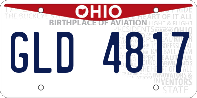 OH license plate GLD4817
