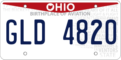 OH license plate GLD4820