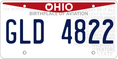 OH license plate GLD4822