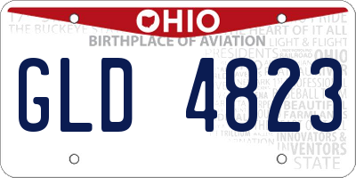 OH license plate GLD4823