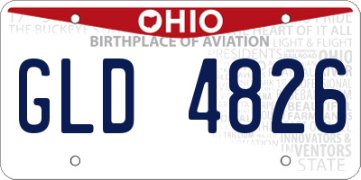 OH license plate GLD4826