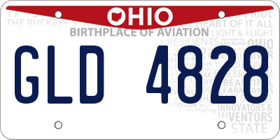 OH license plate GLD4828