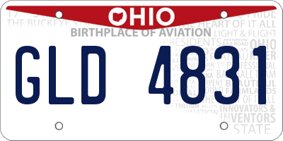 OH license plate GLD4831