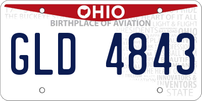 OH license plate GLD4843