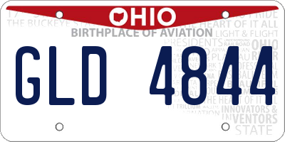 OH license plate GLD4844