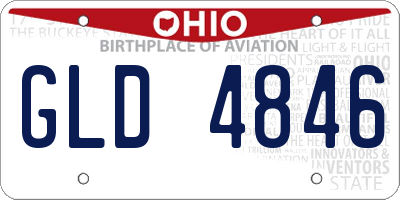 OH license plate GLD4846