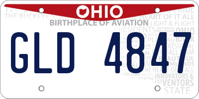OH license plate GLD4847
