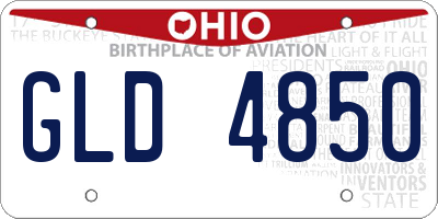 OH license plate GLD4850