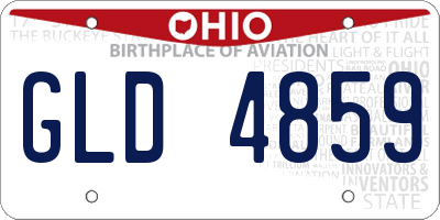 OH license plate GLD4859