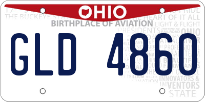 OH license plate GLD4860