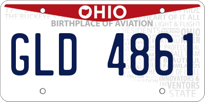 OH license plate GLD4861