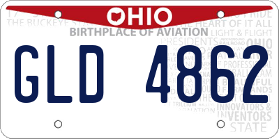 OH license plate GLD4862