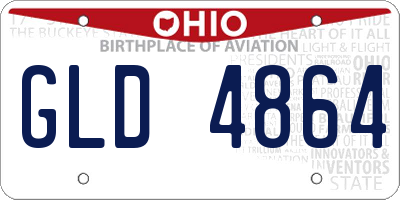 OH license plate GLD4864