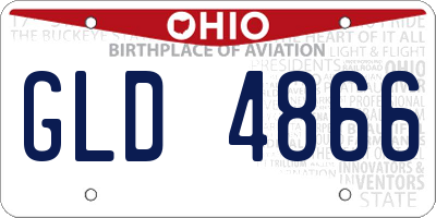 OH license plate GLD4866
