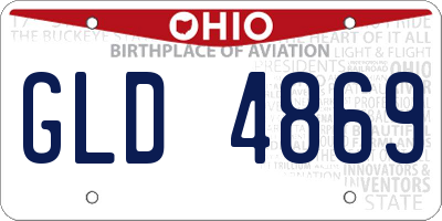 OH license plate GLD4869
