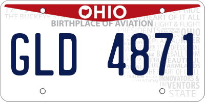OH license plate GLD4871